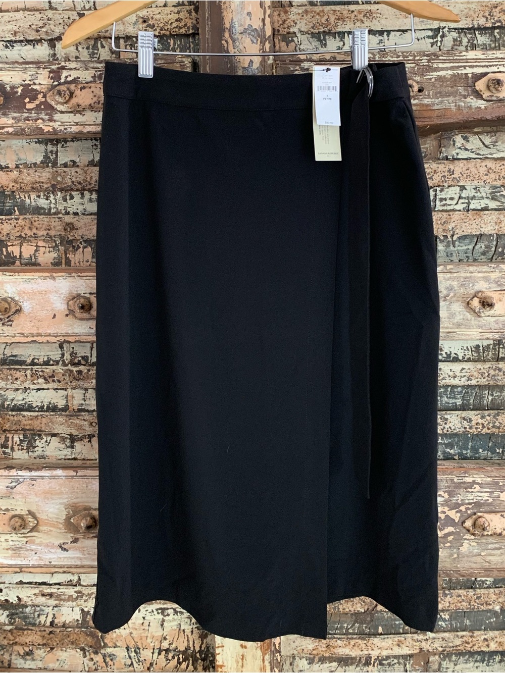 NWT Banana Republic Faux Wrap Midi Pencil Skirt, Office, Size 6P